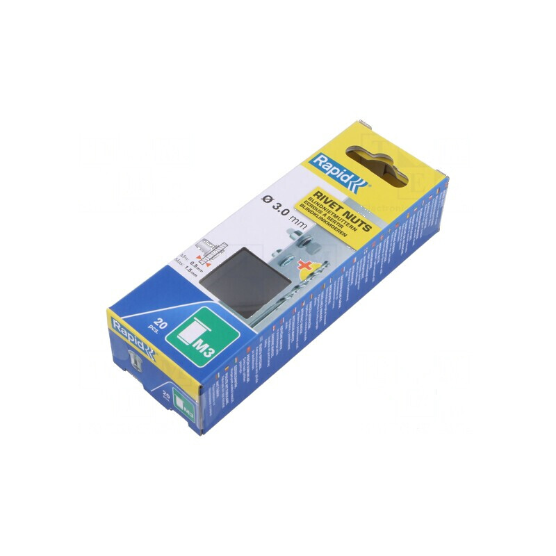 Piuliță nit M3 oțel 20 buc cu burghiu pentru grosimi 0,5-1,5mm | Electronic-mag.ro | Componente Electronice Piuliță nit M3 oțel 20 buc cu burghiu pentru grosimi 0,5-1,5mm | Electronic-mag.ro | Componente Electronice