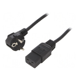Cablu 3x1,5mm2 CEE 7/7 ştecăr unghi IEC C19 mamă | Electronic-mag.ro | Componente Electronice