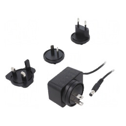 Alimentator pulsatoriu 12VDC 1A 12W plug-in drept | Electronic-mag.ro | Componente Electronice