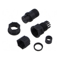 Conector circular B mamă PIN 3 5A IP67 drept | Electronic-mag.ro | Componente Electronice