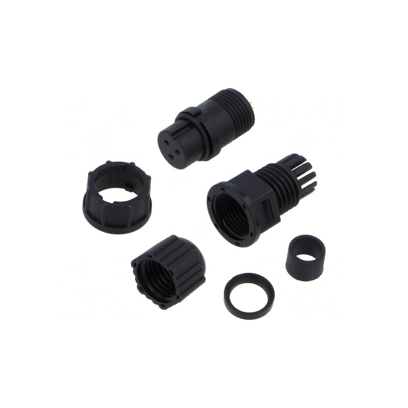 Conector circular B mamă PIN 3 5A IP67 drept | Electronic-mag.ro | Componente Electronice Conector circular B mamă PIN 3 5A IP67 drept | Electronic-mag.ro | Componente Electronice