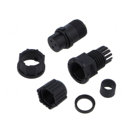 Conector circular B mamă PIN 3 5A IP67 drept | Electronic-mag.ro | Componente Electronice