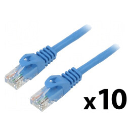 Cabluri patch U/UTP 5e litat CCA PVC albastru 3m 26AWG | Electronic-mag.ro | Componente Electronice