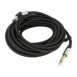 Cablu Jack 6,35mm unghiular 5m negru | Electronic-mag.ro | Componente Electronice