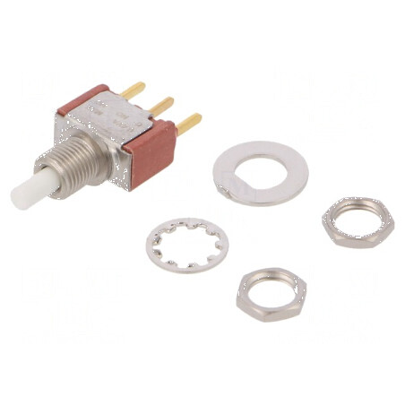 Comutator acţionat prin apăsare Poz 2 SPDT 1A 120VAC ON-(ON) | Electronic-mag.ro | Componente Electronice