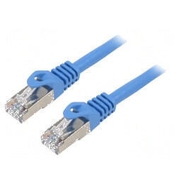 Cabluri patch F/UTP 6 litat CCA PVC albastru 30m 26AWG Fire: 8 | Electronic-mag.ro | Componente Electronice