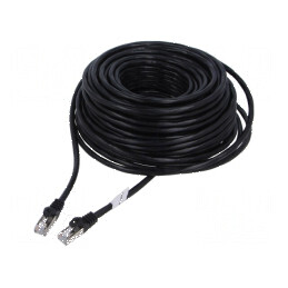 Patch cord F/UTP 6 litat CCA PVC negru 30m 26AWG | Electronic-mag.ro | Componente Electronice