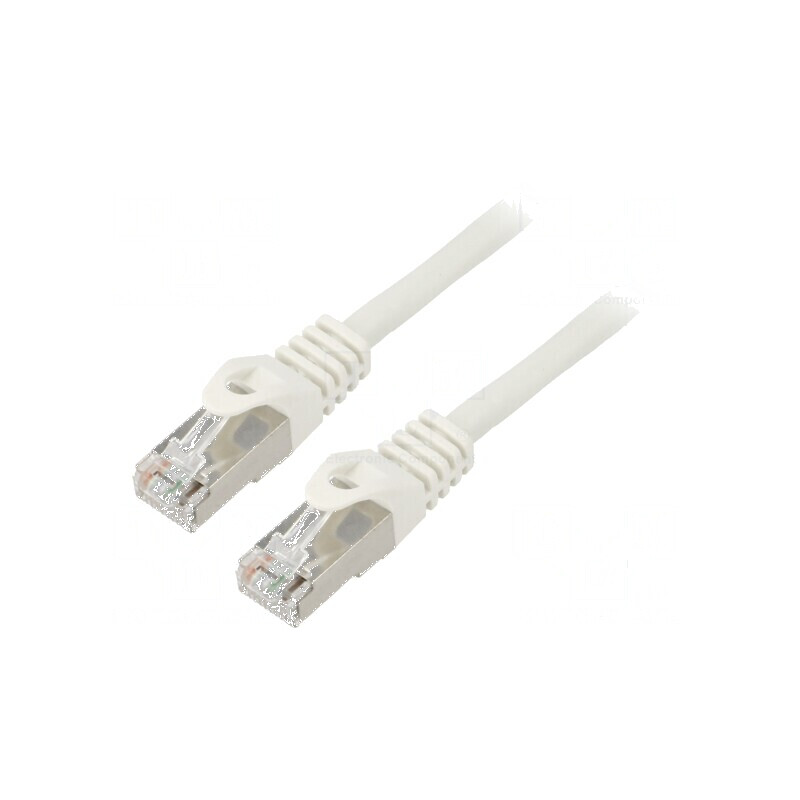 Patch cord F/UTP 6 litat CCA PVC alb 30m 26AWG | Electronic-mag.ro | Componente Electronice