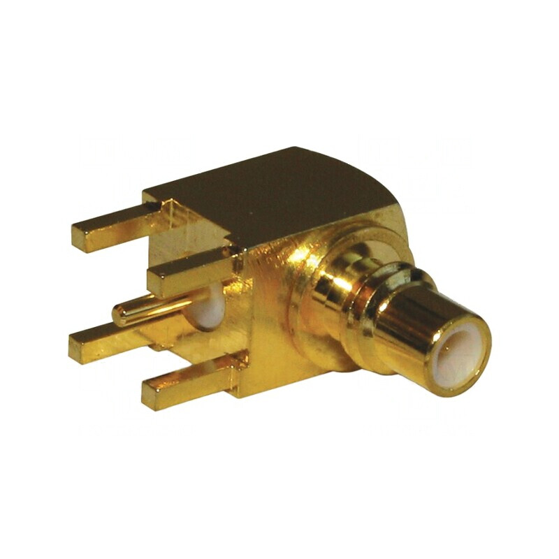 Conector SMC 90° 50Ω THT PTFE | Electronic-mag.ro | Componente Electronice