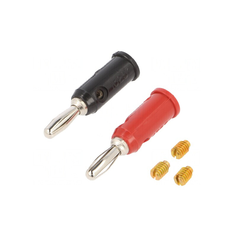 Conector banană 4mm 5A 5kV negru roşu pe cablu 1325 | Electronic-mag.ro | Componente Electronice Conector banană 4mm 5A 5kV negru roşu pe cablu 1325 | Electronic-mag.ro | Componente Electronice