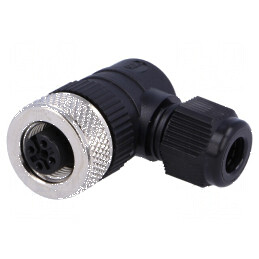 Conector M12 mufă PIN 4 mamă A-DeviceNet CANopen IP67 | Electronic-mag.ro | Componente Electronice