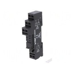 Stativ PIN 8 10A 300VAC pentru șină DIN cu cleme cu arc | Electronic-mag.ro | Componente Electronice