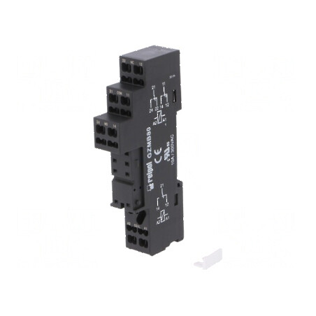 Stativ PIN 8 10A 300VAC pentru șină DIN cu cleme cu arc | Electronic-mag.ro | Componente Electronice