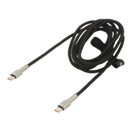 Cablu USB C 2m negru 100W mufă din ambele părţi | Electronic-mag.ro | Componente Electronice