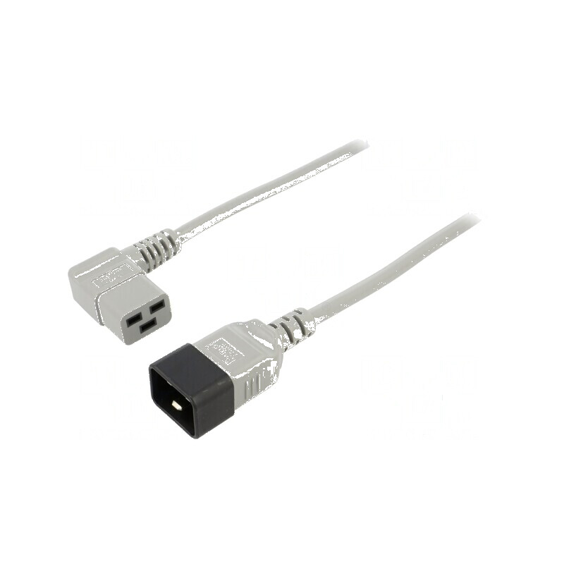 Cablu 3x1,5mm2 IEC C19 mamă unghiat la IEC C20 tată 3m gri | Electronic-mag.ro | Componente Electronice Cablu 3x1,5mm2 IEC C19 mamă unghiat la IEC C20 tată 3m gri | Electronic-mag.ro | Componente Electronice