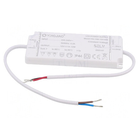 Alimentator LED 12W 12VDC 1A IP44 220-240VAC | Electronic-mag.ro | Componente Electronice