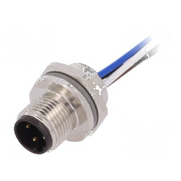 Conector M12 soclu PIN 4 tată D-Ethernet IP67 | Electronic-mag.ro | Componente Electronice