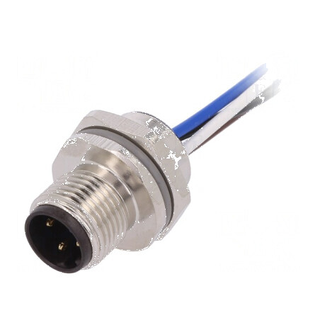Conector M12 soclu PIN 4 tată D-Ethernet IP67 | Electronic-mag.ro | Componente Electronice