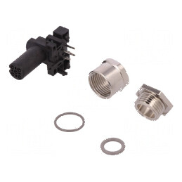 Conector M12 soclu PIN 5 mamă A-DeviceNet CANopen THT | Electronic-mag.ro | Componente Electronice