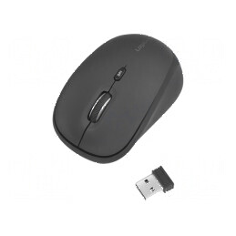 Mouse optic wireless USB negru 10m, 3 butoane | Electronic-mag.ro | Componente Electronice