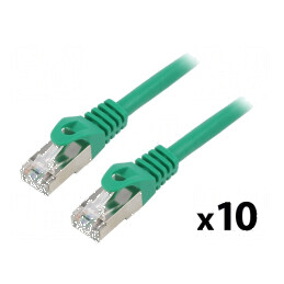 Cablu de rețea F/UTP 6 litat CCA PVC verde 1m 26AWG | Electronic-mag.ro | Componente Electronice
