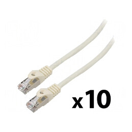 Patch cord F/UTP 6 litat CCA PVC alb 1m 26AWG 10 bucati | Electronic-mag.ro | Componente Electronice