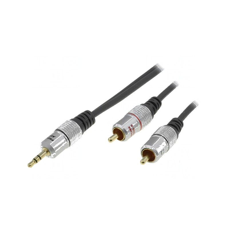 Cablu audio Jack 3,5mm la RCA x2, 1,8m, negru | Electronic-mag.ro | Componente Electronice Cablu audio Jack 3,5mm la RCA x2, 1,8m, negru | Electronic-mag.ro | Componente Electronice
