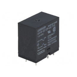 Releu electromagnetic DPST-NO 12VDC G4W PCB 800mW | Electronic-mag.ro | Componente Electronice