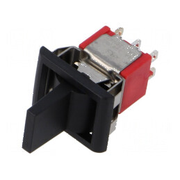 Rocker DP3T 2A/250VAC 5A/28VDC negru | Electronic-mag.ro | Componente Electronice