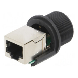 Adaptor PIN 8 Cat 5e plastic 8p8c IP67 drept | Electronic-mag.ro | Componente Electronice