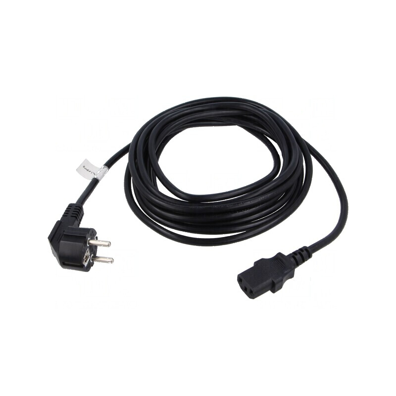 Cablu CEE 7/7 ştecăr unghi, IEC C13 mamă, PVC, 5m | Electronic-mag.ro | Componente Electronice Cablu CEE 7/7 ştecăr unghi, IEC C13 mamă, PVC, 5m | Electronic-mag.ro | Componente Electronice