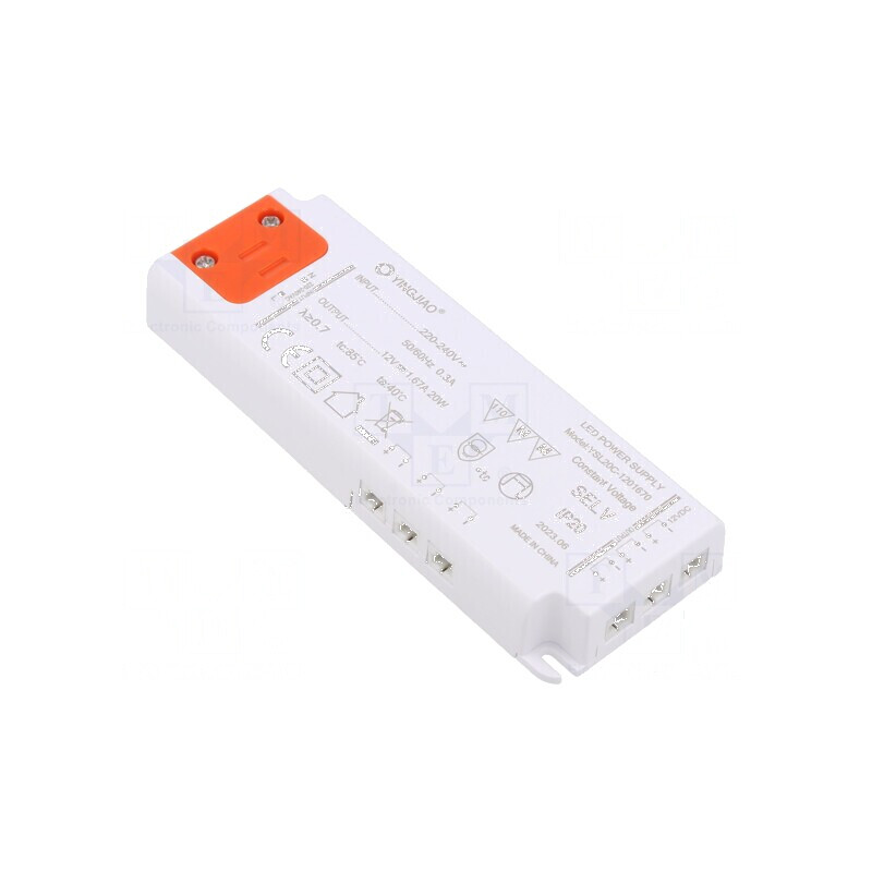 Alimentator LED 20W 12VDC 1,67A 220-240VAC IP20 | Electronic-mag.ro | Componente Electronice Alimentator LED 20W 12VDC 1,67A 220-240VAC IP20 | Electronic-mag.ro | Componente Electronice