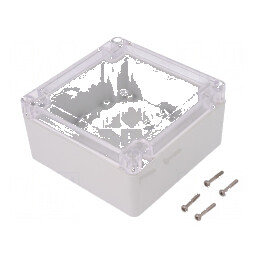 Carcasă universală 120mm x 120mm x 60mm cu bucșă din alamă | Electronic-mag.ro | Componente Electronice