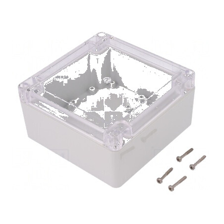 Carcasă universală 120mm x 120mm x 60mm cu bucșă din alamă | Electronic-mag.ro | Componente Electronice