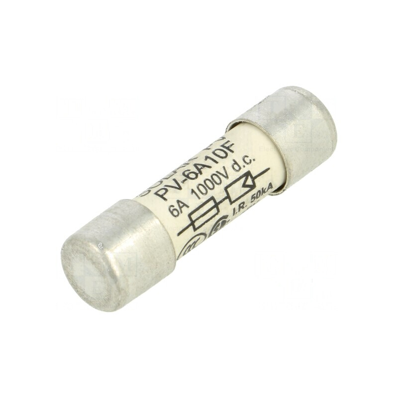 Siguranţă ceramică cilindrică gPV 6A 1kVDC | Electronic-mag.ro | Componente Electronice