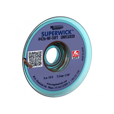 Bandă de dezlipit fără flux ESD 2,5mm x 3m | Electronic-mag.ro | Componente Electronice