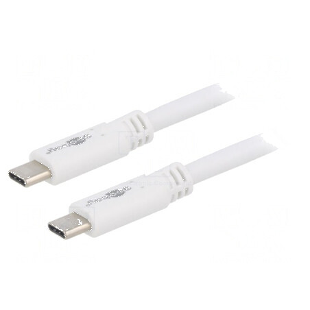 Cablu USB 3.2 USB C 1m alb 5Gbps 60W | Electronic-mag.ro | Componente Electronice