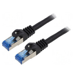 Cabluri Patch S/FTP 6a CCA LSZH 20m 26AWG Negru | Electronic-mag.ro | Componente Electronice