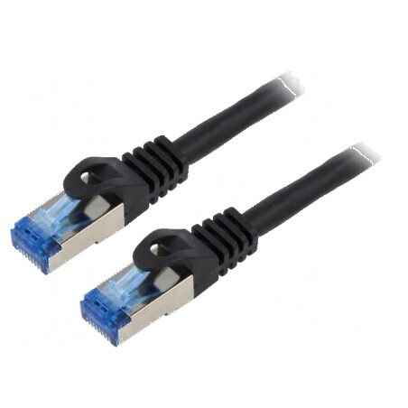 Cabluri Patch S/FTP 6a CCA LSZH 20m 26AWG Negru | Electronic-mag.ro | Componente Electronice