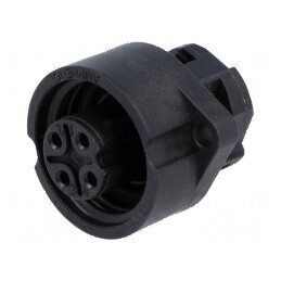 Conector circular soclu PIN 4 mamă cu şurub 400V | Electronic-mag.ro | Componente Electronice