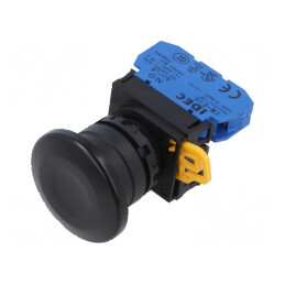 Comutator apăsare 22mm 1 NO negru Poz.i | Electronic-mag.ro | Componente Electronice