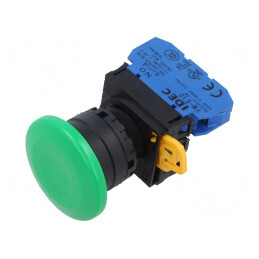 Comutator acţionat prin apăsare 22mm Verde 1 NO Poz.i | Electronic-mag.ro | Componente Electronice