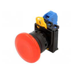 Comutator apăsare 22mm 1 NO roșu Poz.i stabil | Electronic-mag.ro | Componente Electronice