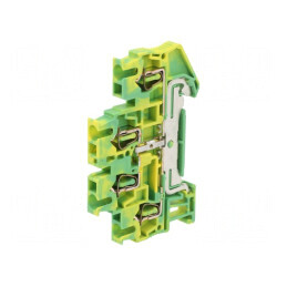 Term. îmbinare şine piste 2 borne 4 galben-verde STTB | Electronic-mag.ro | Componente Electronice