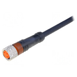 Conector M8 2m mamă PIN 3 cu manşon şi cabluri | Electronic-mag.ro | Componente Electronice