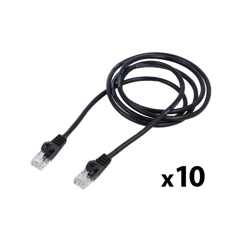 Patch cord U/UTP 5e 3m 26AWG CCA PVC negru | Electronic-mag.ro | Componente Electronice Patch cord U/UTP 5e 3m 26AWG CCA PVC negru | Electronic-mag.ro | Componente Electronice