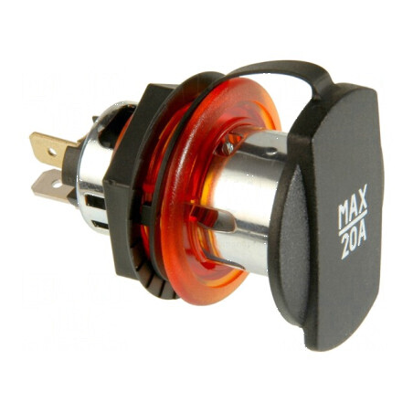 Soclu brichetă auto Tens.alim 12-24VDC 20A x1 | Electronic-mag.ro | Componente Electronice