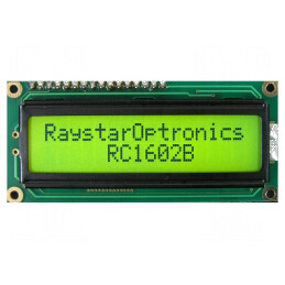 Afișaj LCD alfanumeric FSTN 16x2 galben LED | Electronic-mag.ro | Componente Electronice