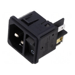 Conector alimentare AC 15A 250VAC IEC 60320 DC11 soclu tată | Electronic-mag.ro | Componente Electronice