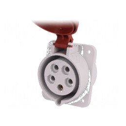 Conector alimentare AC trifazat soclu mamă 32A 400VAC IP44 | Electronic-mag.ro | Componente Electronice